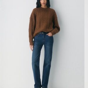 Wilfred Brown Cable Knit Sweater